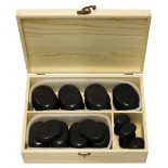  36 PIECE BASALT LAVA HIGH POLISH HOT STONE MASSAGE KIT